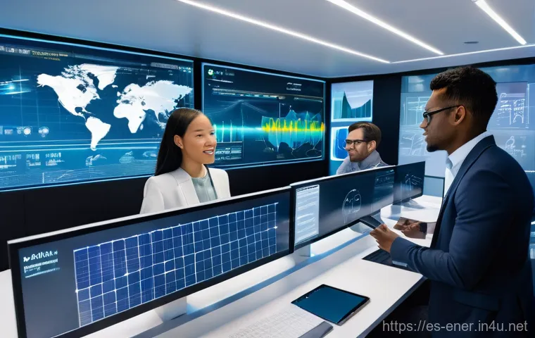 에너지기술 경력 관리법 - **Renewable Energy Exploration in a Geothermal Landscape**
    A wide shot of a diverse team of two,...