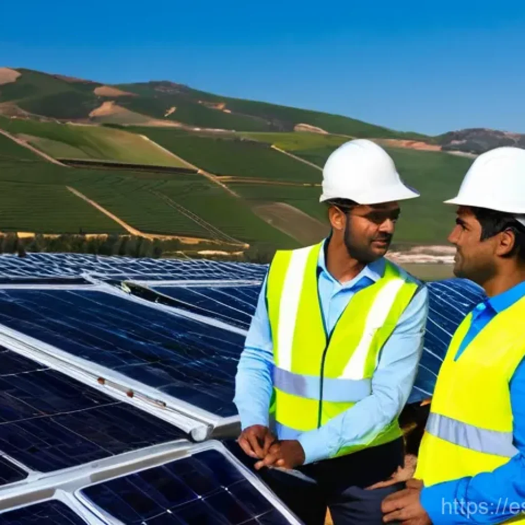 에너지기술자 연봉 협상 전략 - **Prompt:** A group of diverse renewable energy engineers, men and women of various ethnicities, in ...