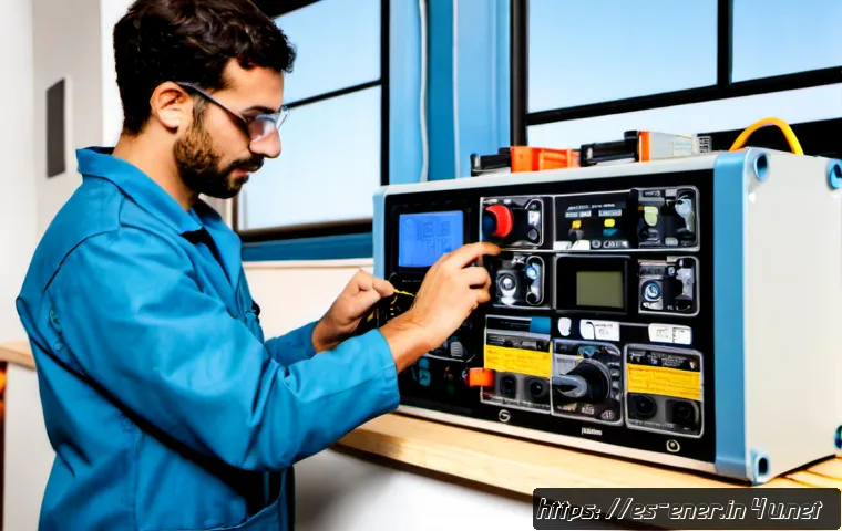 에너지기술 실기 시험 대비법 - Photorealistic vocational energy technology practical exam preparation in a modern Spanish technical...